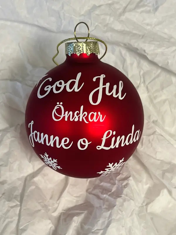 Julegave juletræskugle med navn