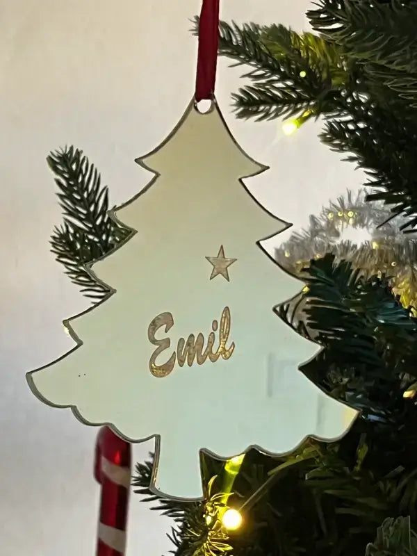 Julgransdekoration | julgran med namn