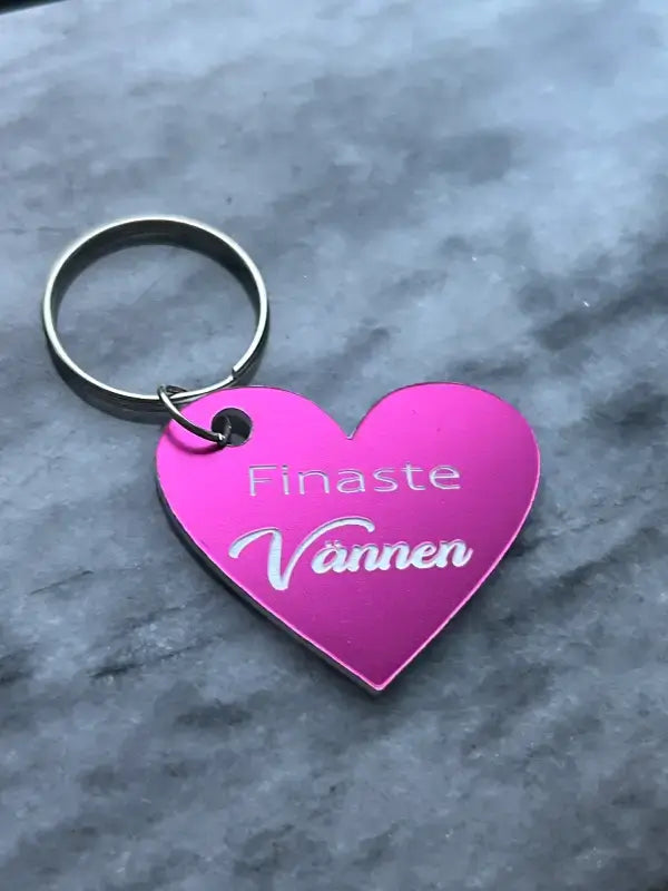 Nyckelring | Finaste vännen (rosa)