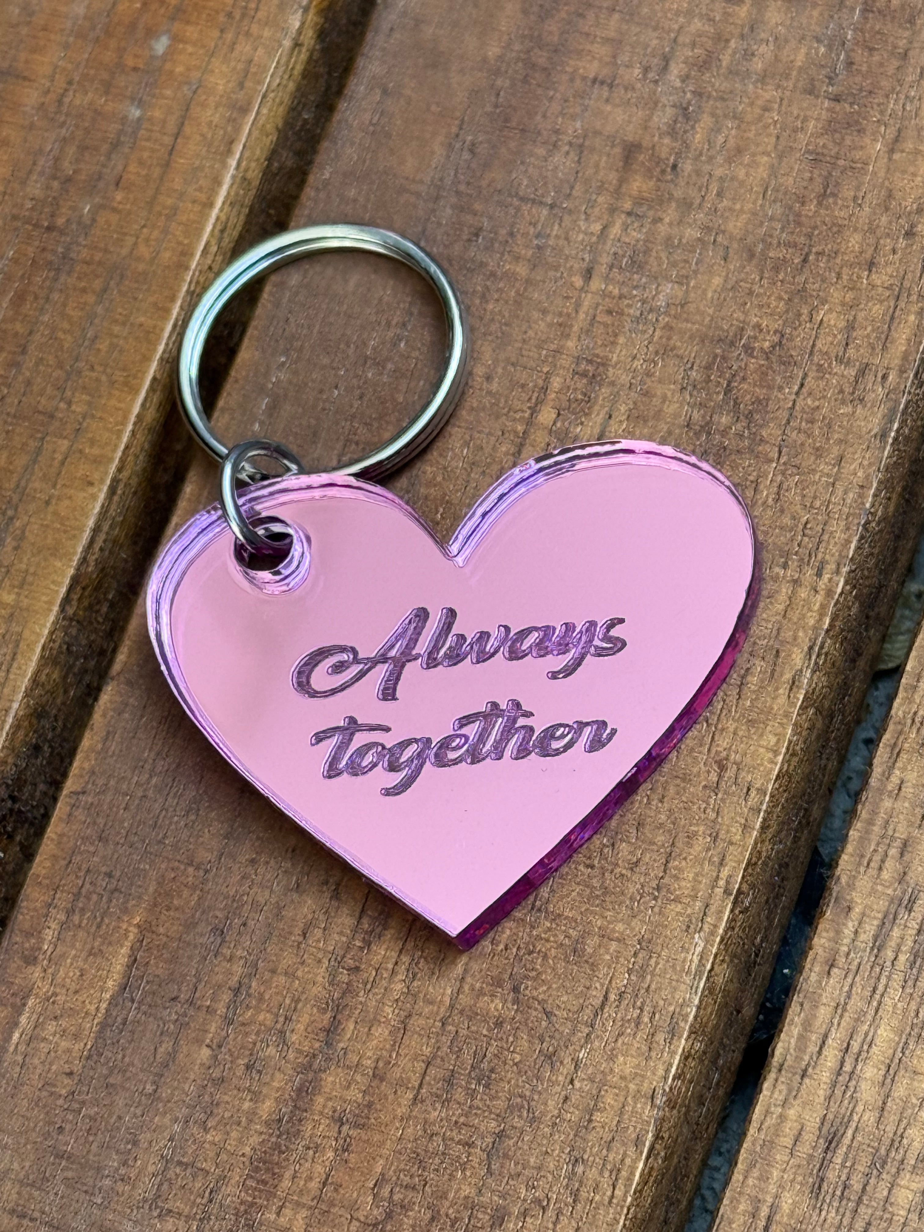 Nyckelring - Always together (Rosa)- expresspresenter.se
