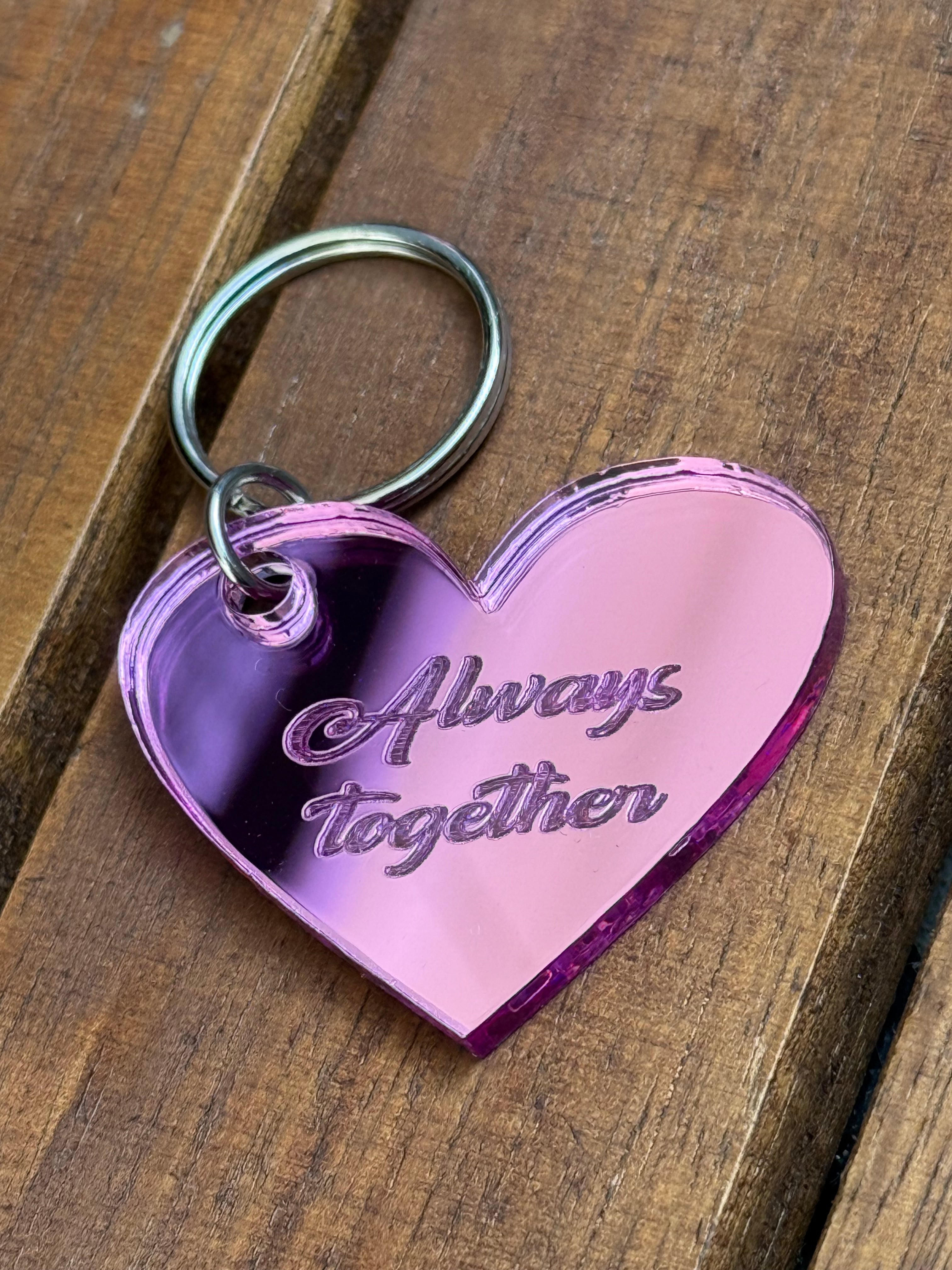 Nyckelring - Always together (Rosa)- expresspresenter.se