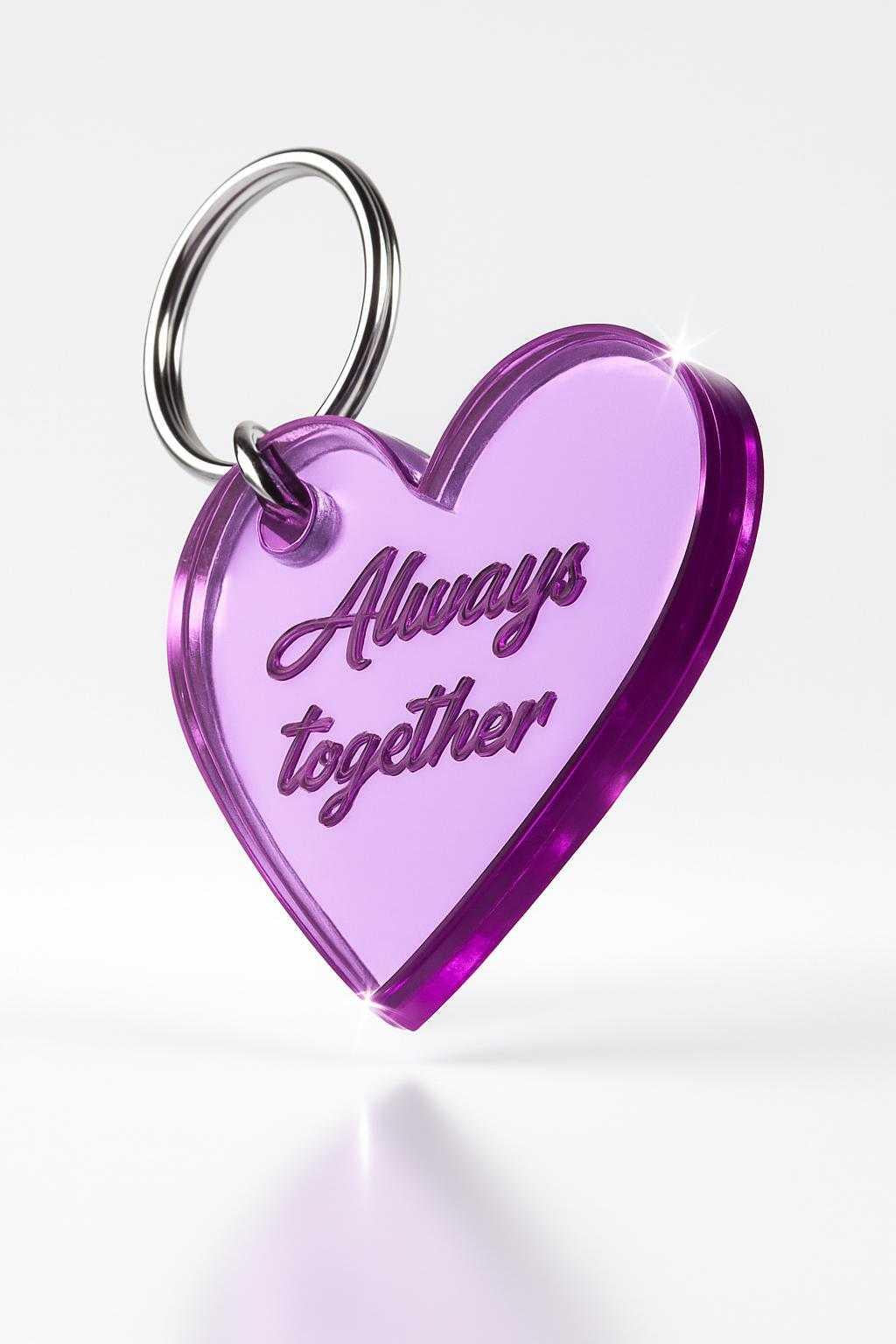 Nyckelring - Always together (Rosa) | expresspresenter.se