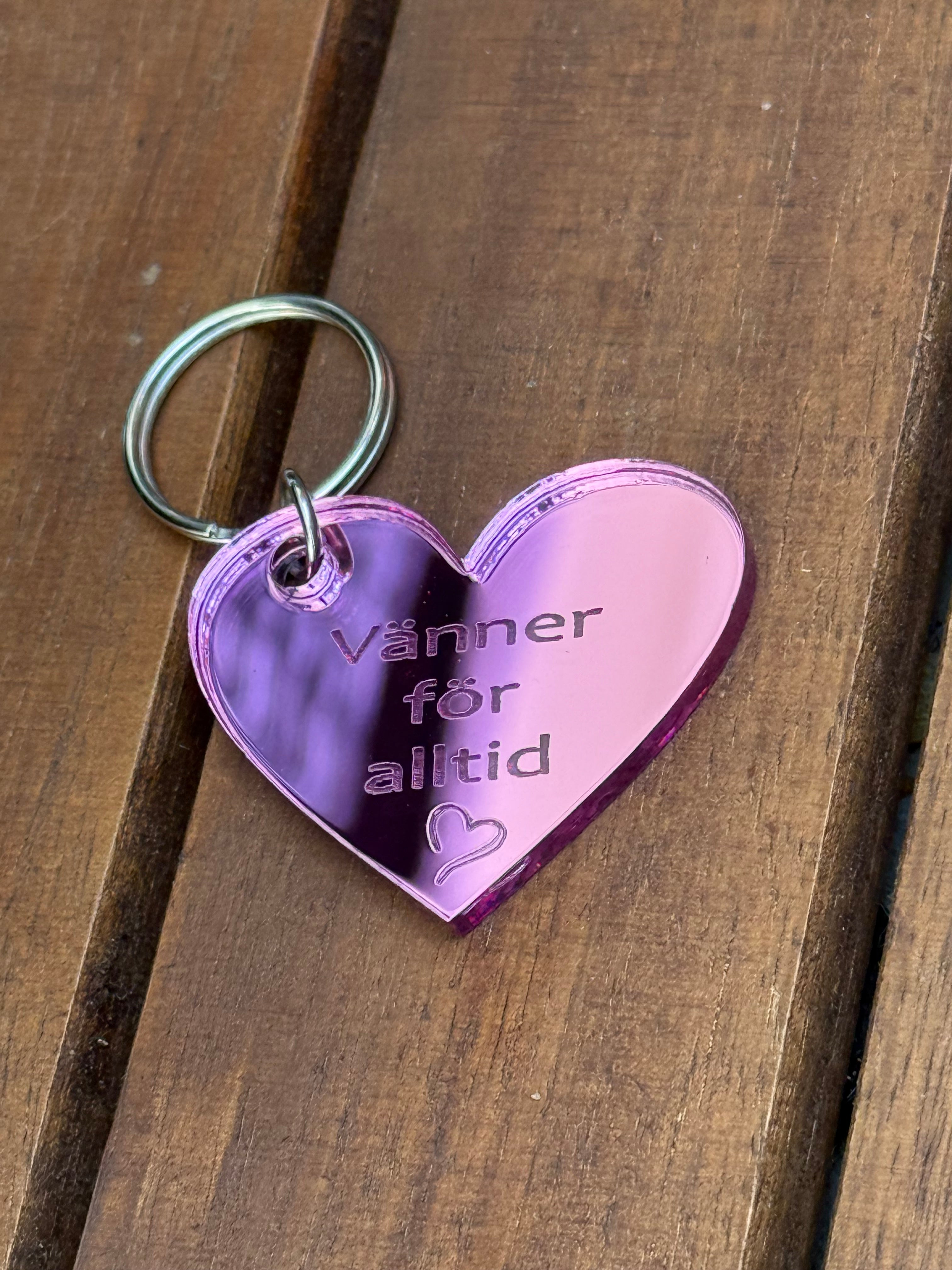 Nyckelring - Vänner för alltid (Rosa) - expresspresenter.se