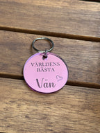 Nyckelring | Världens bästa vän (Rosa)- expresspresenter.se