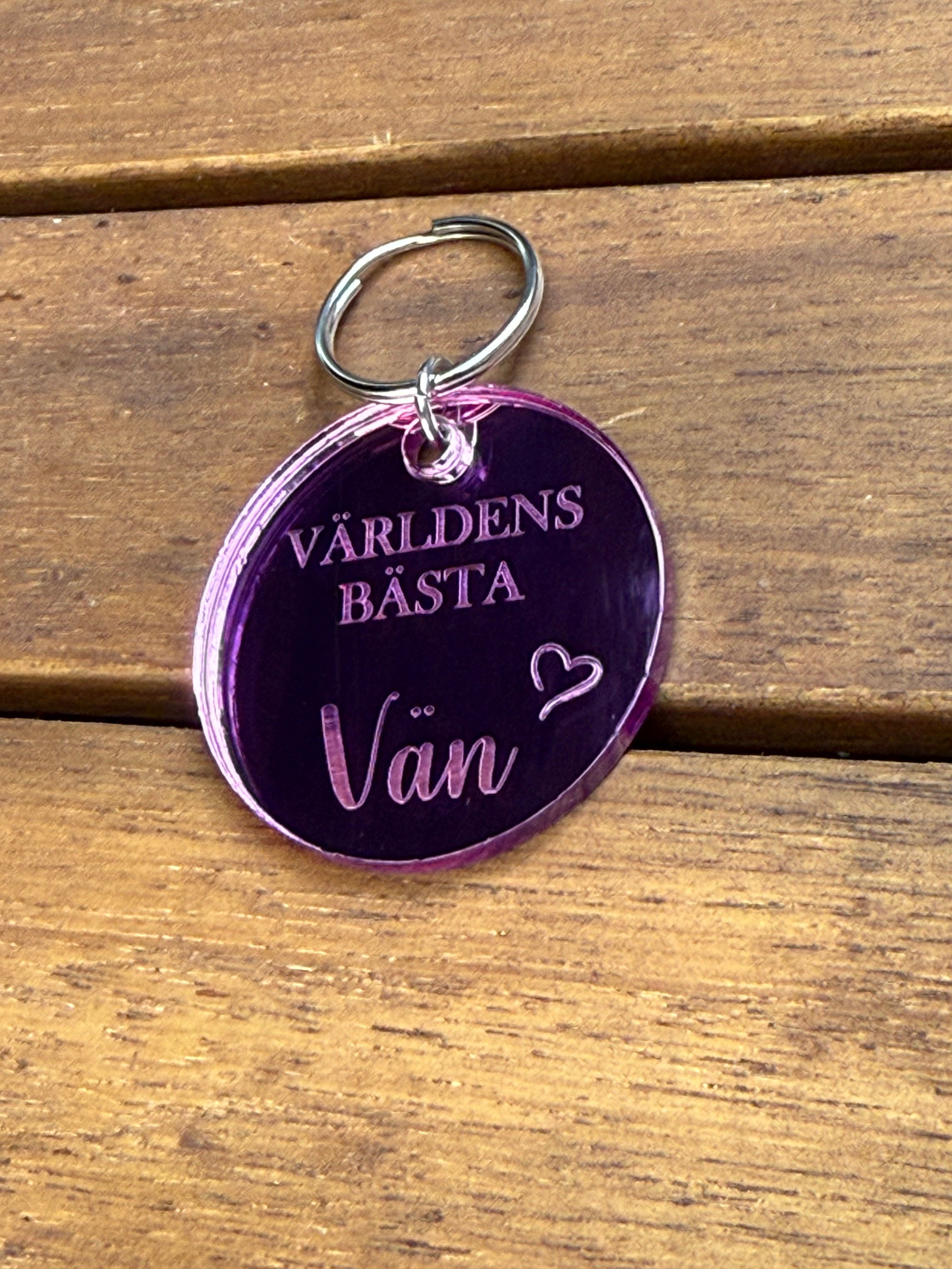 Nyckelring | Världens bästa vän (Rosa)- expresspresenter.se