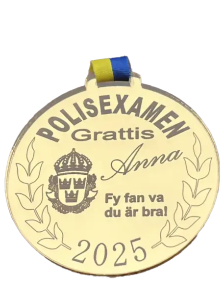 Medalj Polisexamen - DinMedalj