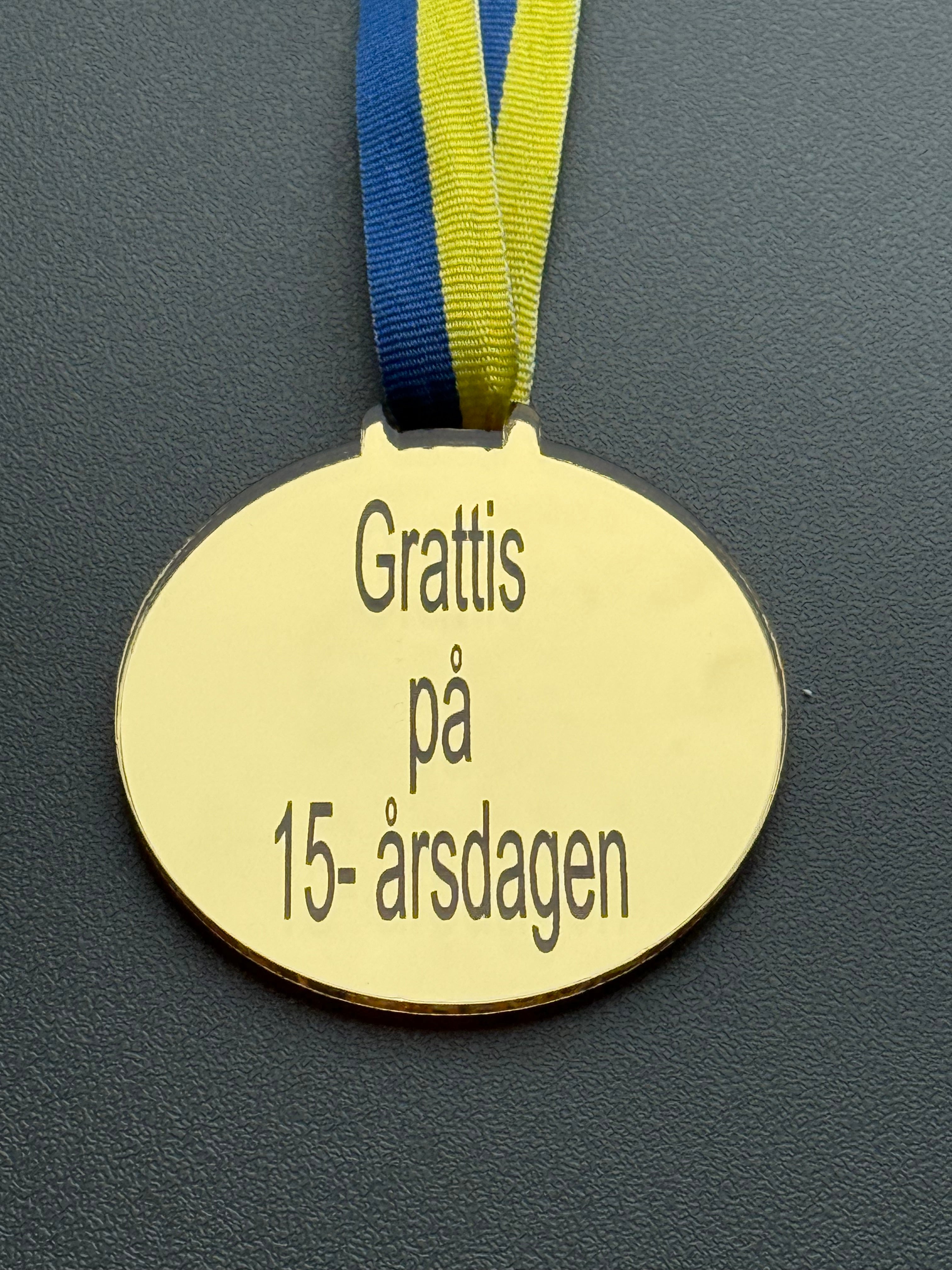 Medalj | Grattis på 15-årsdagen