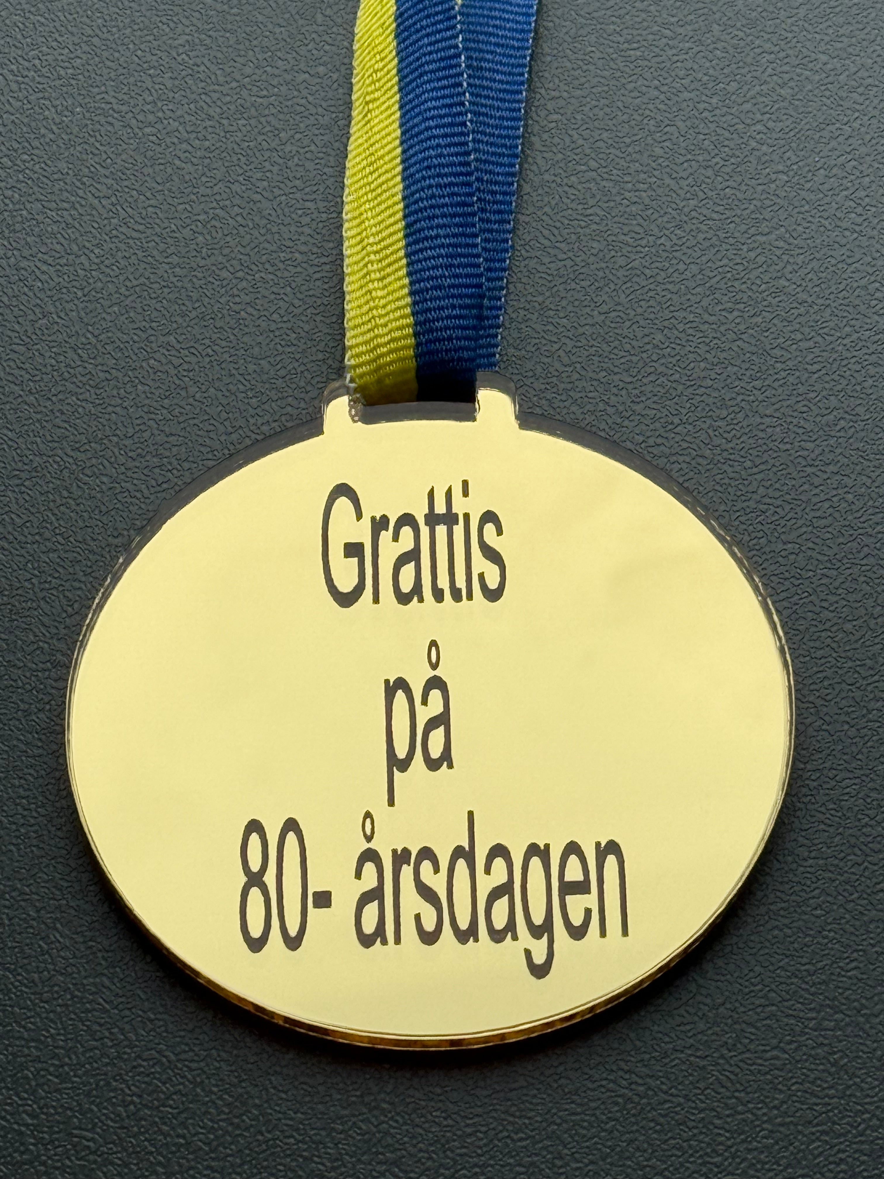 Medalj | Grattis på 80-årsdagen