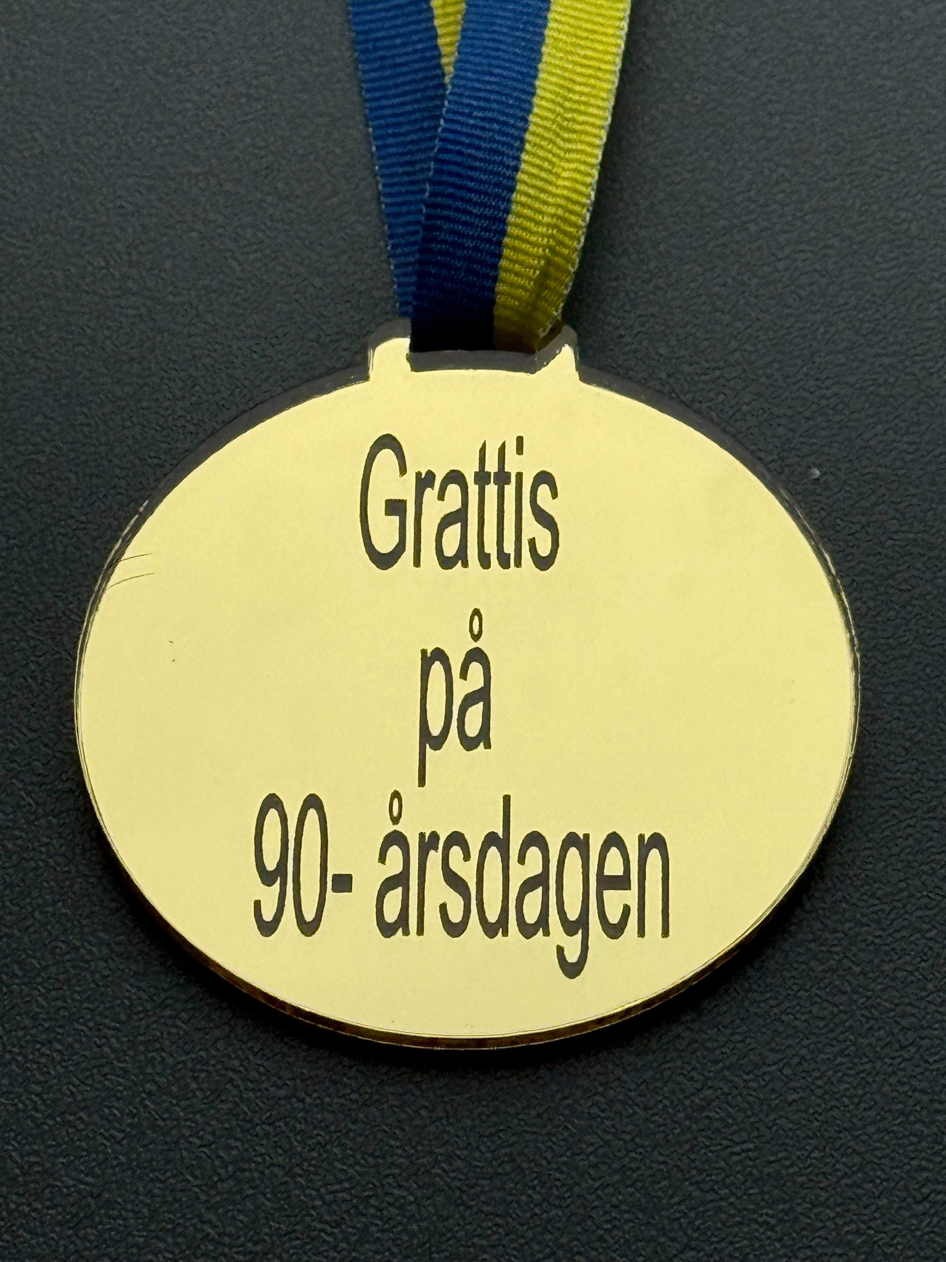 Medalj | Grattis på 90-årsdagen
