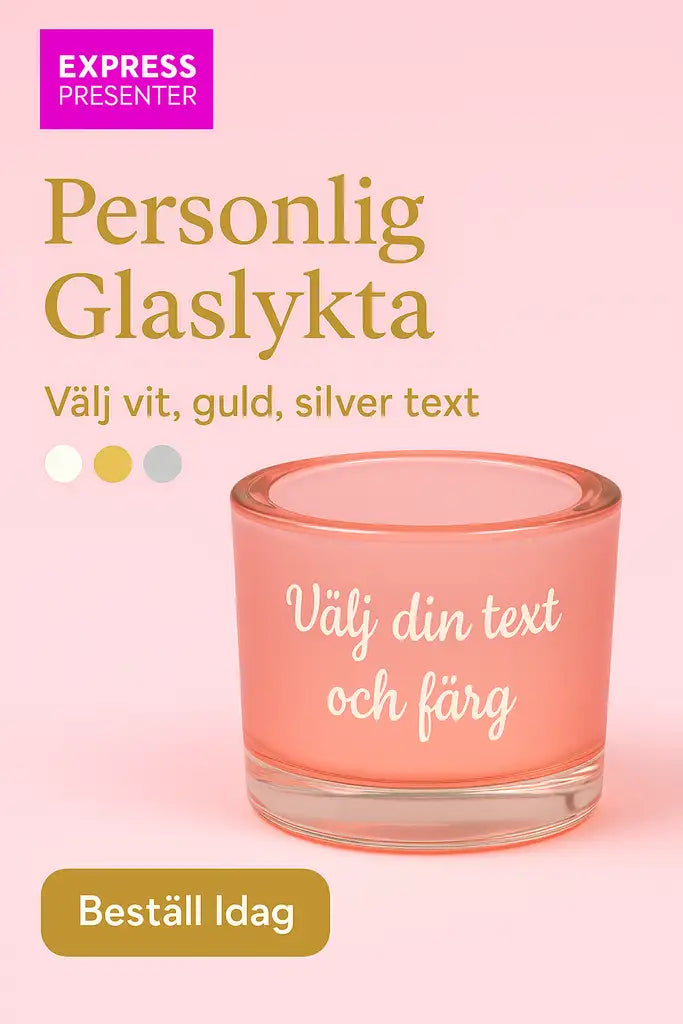 Present Ljuslykta med text