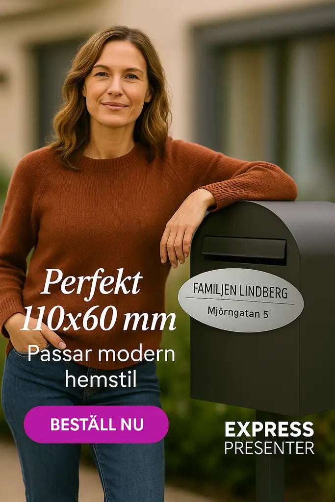 Stilren brevlådeskylt