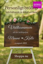 Bröllopstext Klisterdekal - Express - presenter
