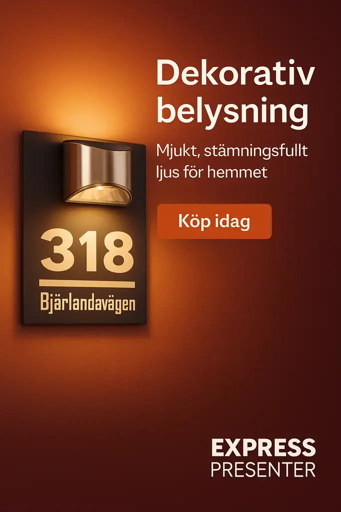Husskylt med belysning