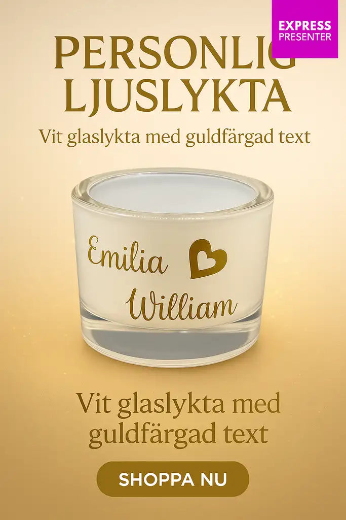 Ljuslykta | med namn och hjärta