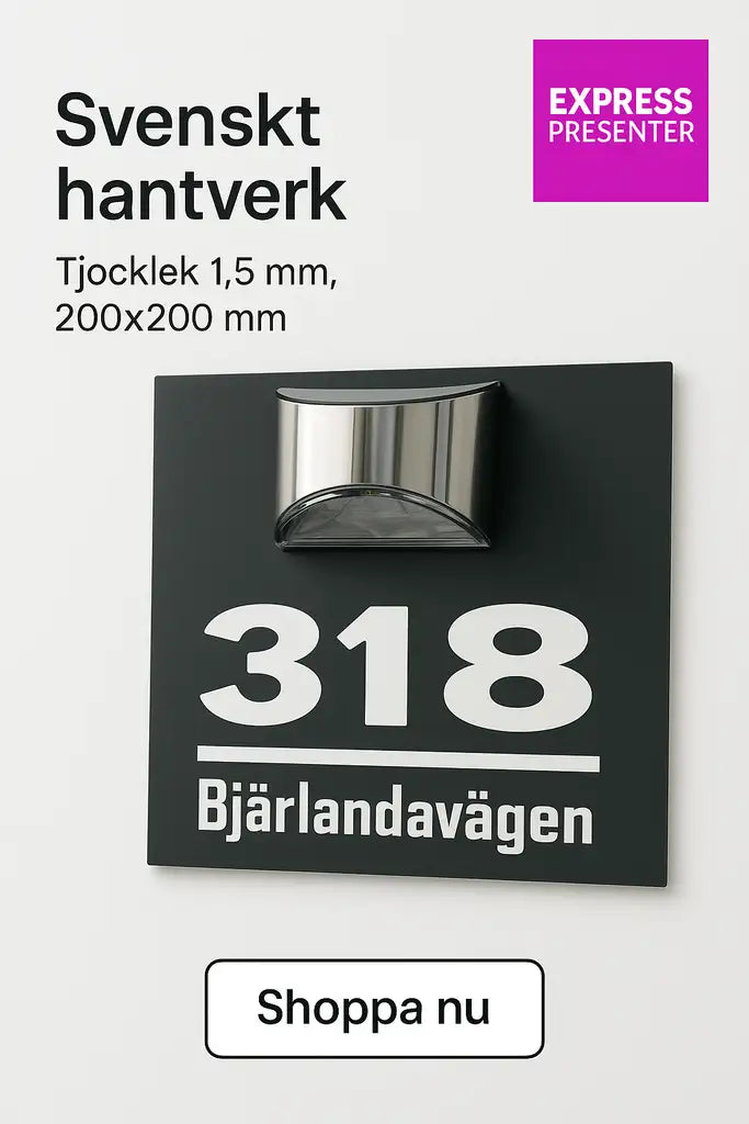 Husskylt med belysning
