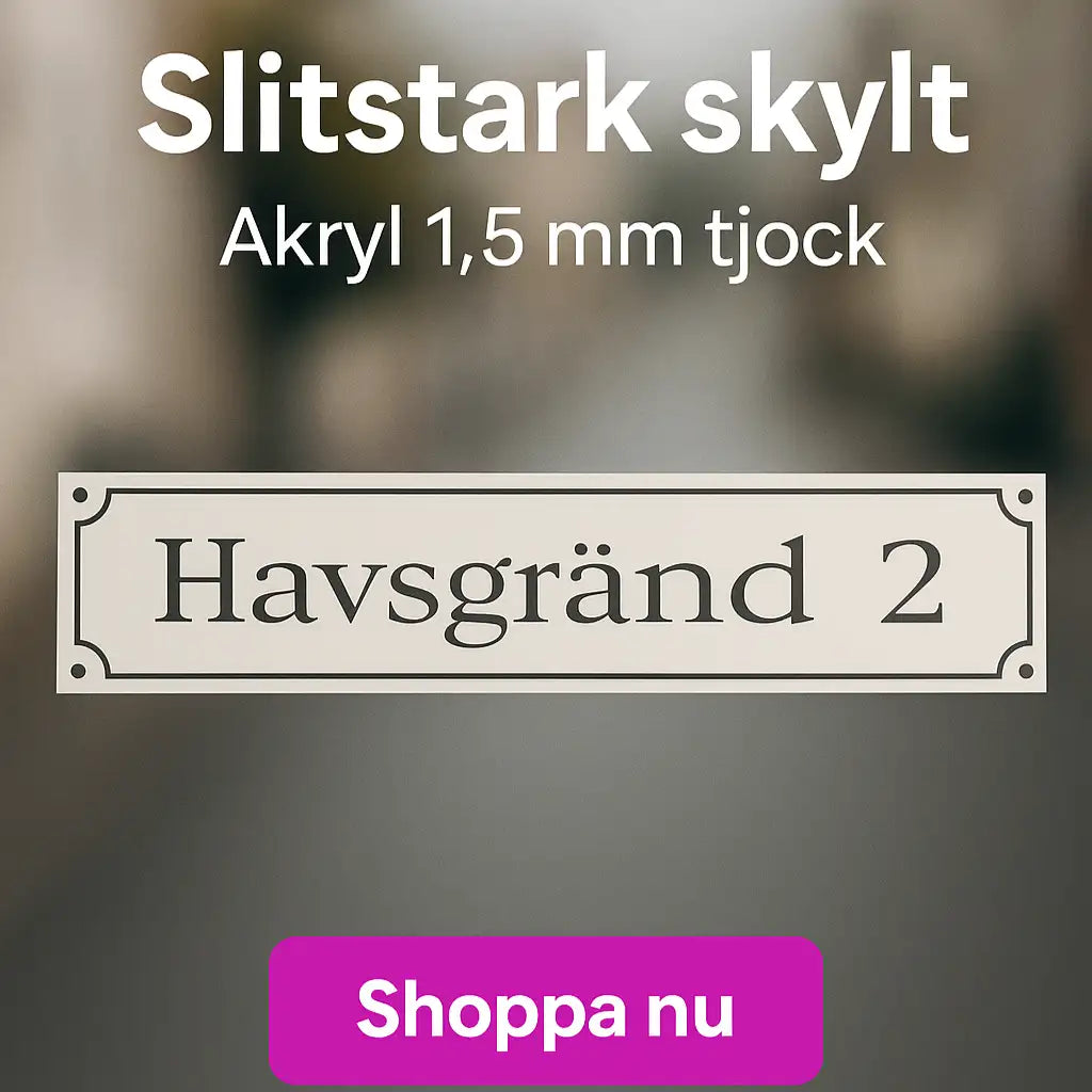 Adresskylt-Gatuvägskylt