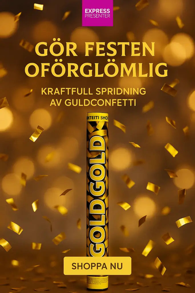 Konfettikanon GULD 60 cm