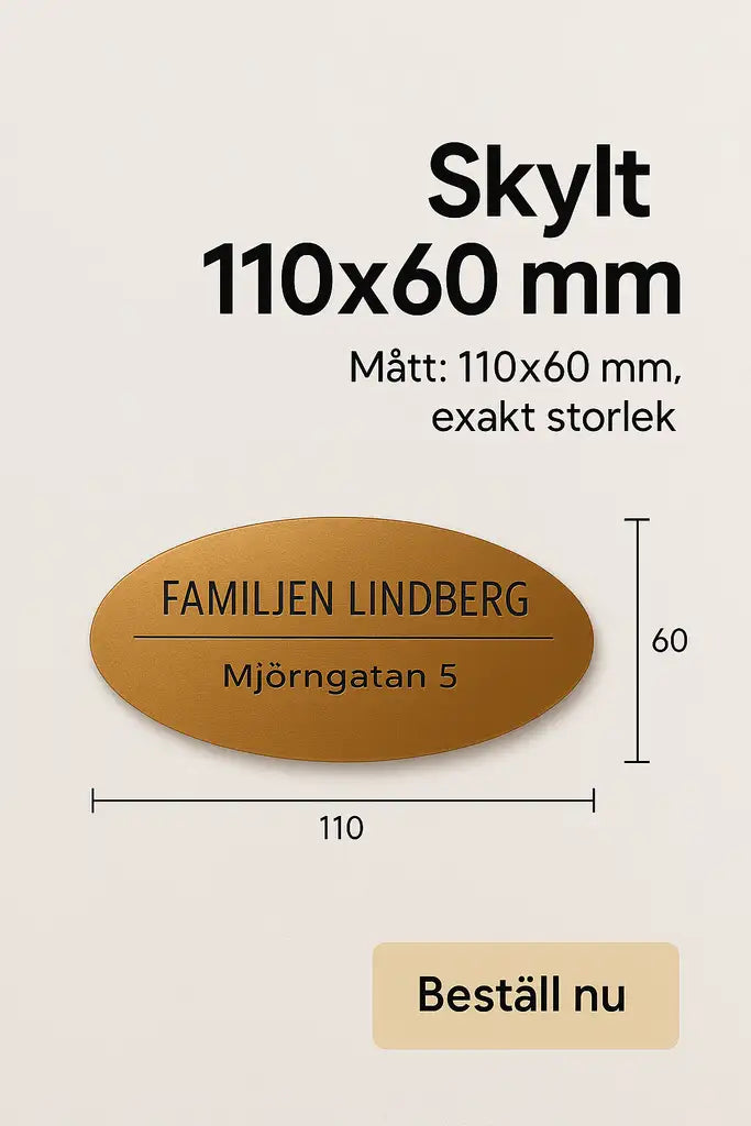 Skylt postlåda
