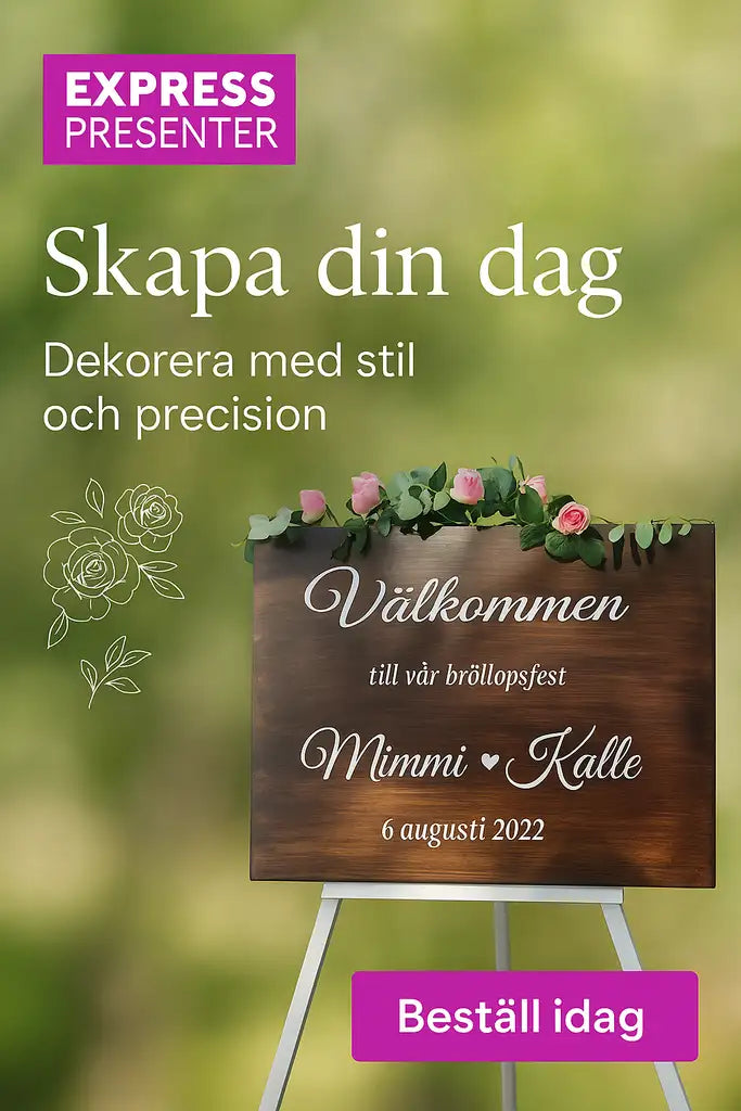 Bröllopstext Klisterdekal