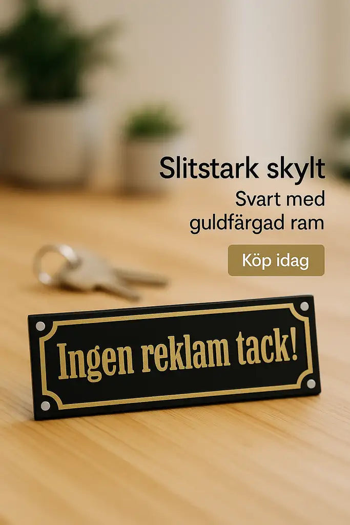 Ingen reklam tack (skylt)