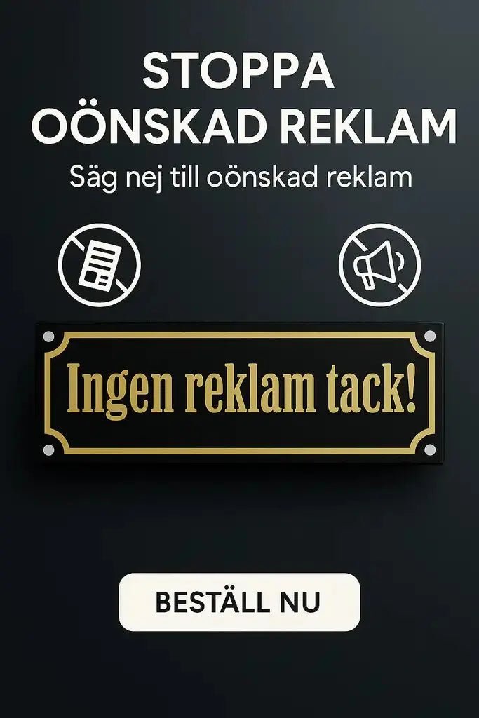 Ingen reklam tack (skylt) - Express - presenter