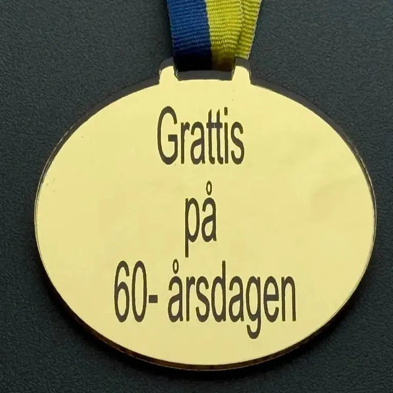 Medalj | Grattis på 60 - årsdagen - Express - presenter