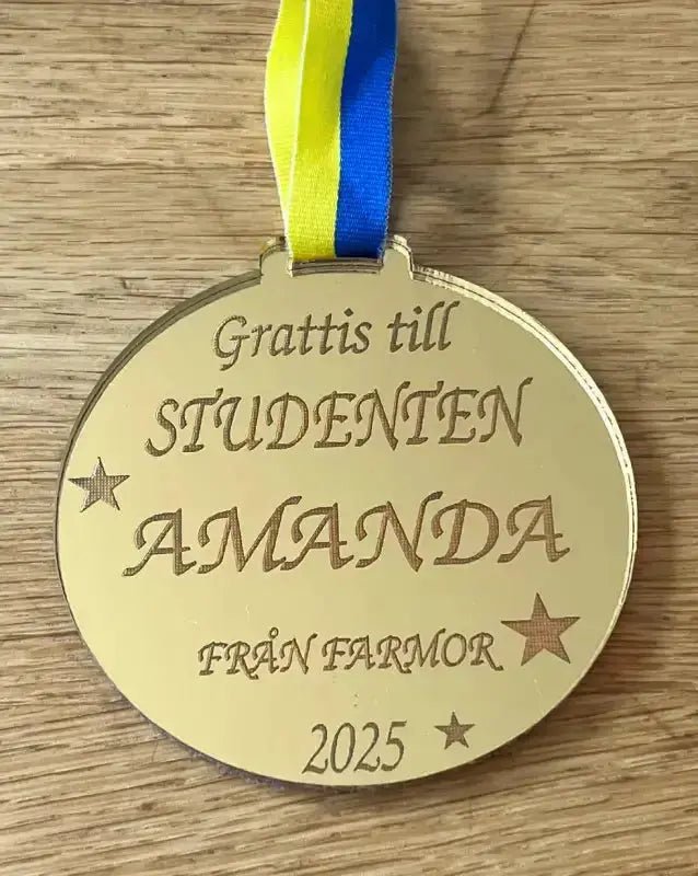 Medalj | Studenten medalj med hälsning - Express - presenter