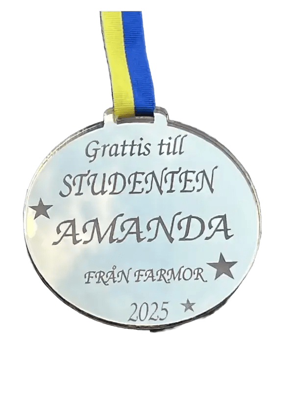 Medalj | Studenten medalj med hälsning - Express - presenter