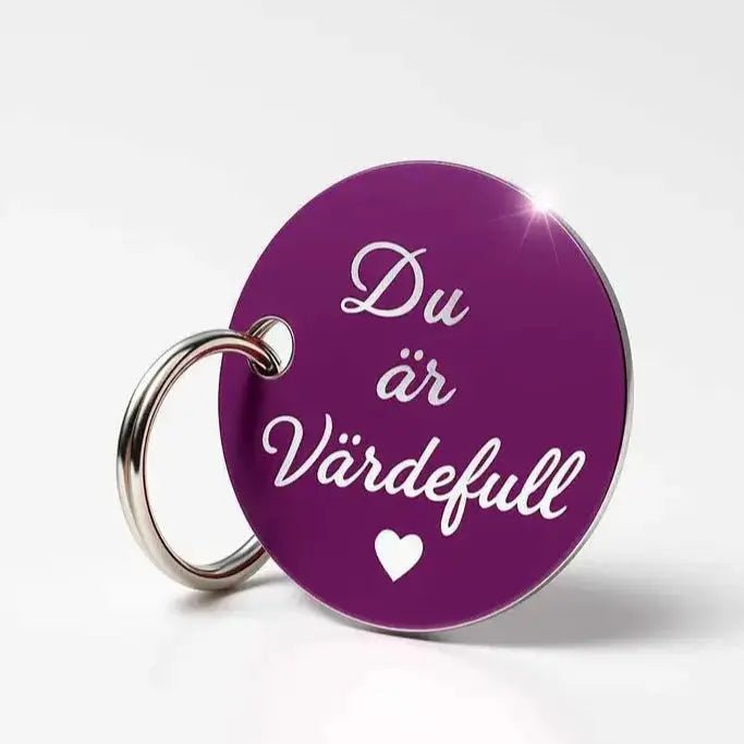 Nyckelring | Du är värdefull (lila) - Express - presenter