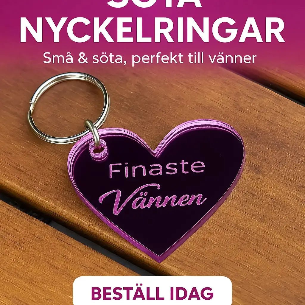Nyckelring | Finaste vännen Rosa - Express - presenter