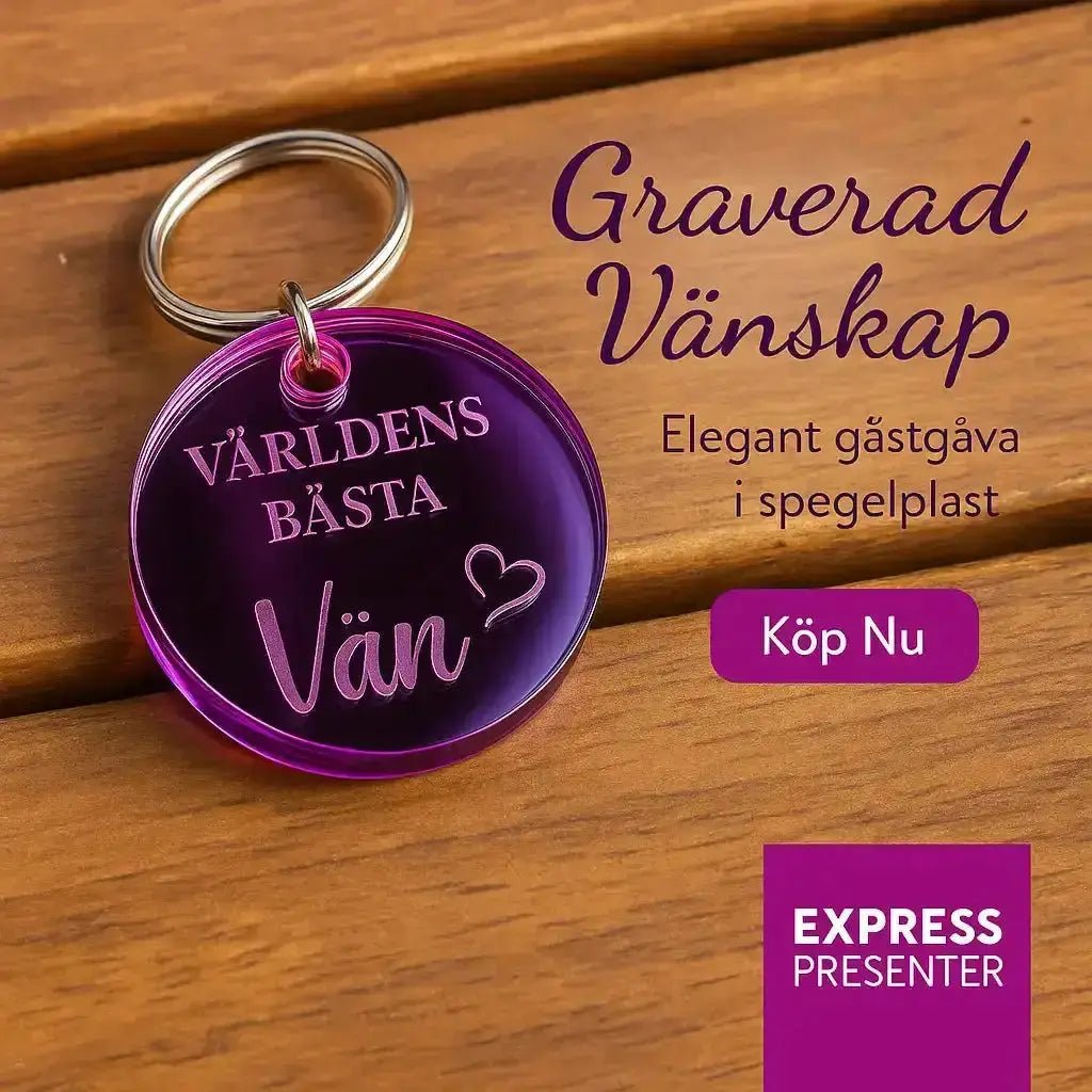 Nyckelring | Världens bästa vän (Rosa) - Express - presenter