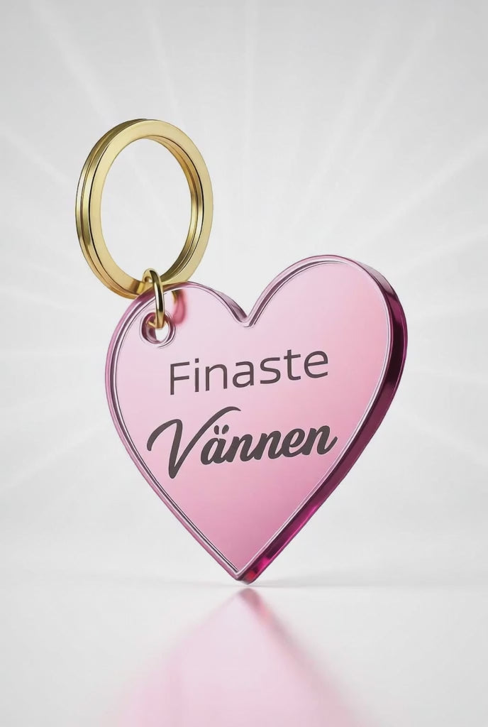 Nyckelring | Finaste vännen Rosa | expresspresenter.se