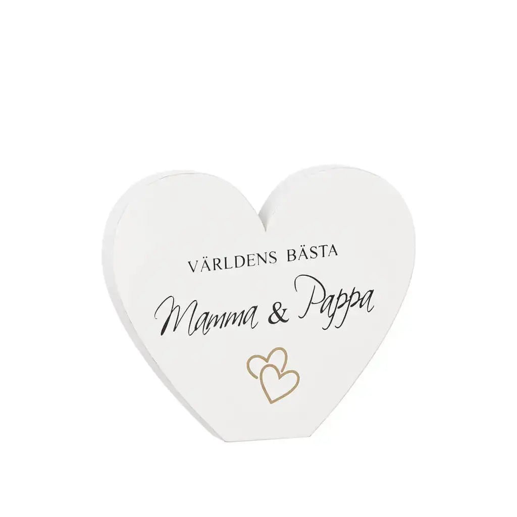 Stående hjärta Mamma & Pappa - Express - presenter